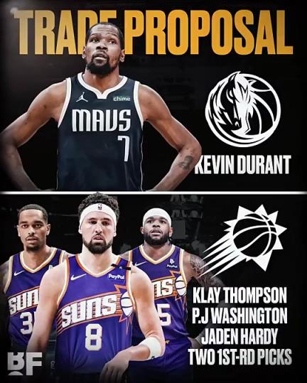 和歐文濃眉組三巨？美媒：獨行俠可用克萊+PJ+哈迪+倆首輪去換KD