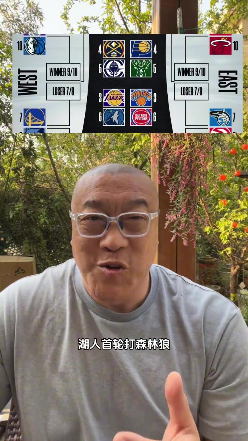 湖人打森林狼！馬?。褐灰獤|契奇像上賽季打戈貝爾那樣就行